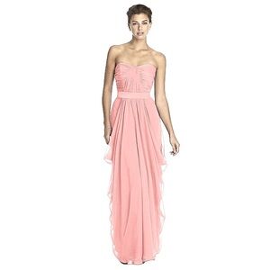 LELA ROSE CRINKLE CHIFFON DRESS in Rose SIZE 8